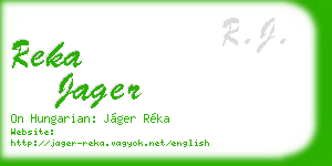 reka jager business card