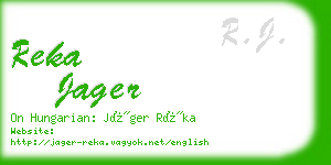 reka jager business card